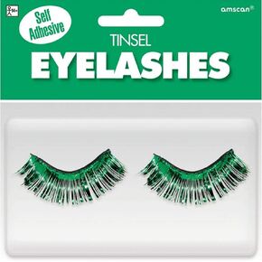 Yellow Tinsel Eyelashes - 1 Pair (1/2" x 1") - Lightweight & Easy to Apply Self-Adhesive Lashes - Perfect Costume Accessory in Saudi Arabia