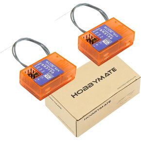 جهاز استقبال HOBBYMATE DSMR متوافق مع جهاز إرسال الراديو DX2L DX2E DX3E DX2S DX3S DX4S DX3R DX3C DX4C DX5 DX5C DX5 PRO، 2.4G DSM2 3 قنوات - حزمة من 2 in Kuwait