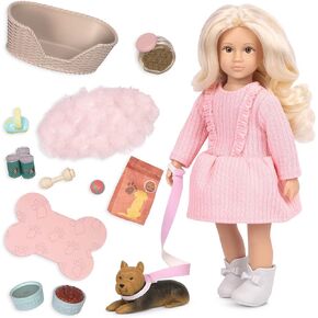 لوري دولز - مجموعة لعب الحيوانات الأليفة دافينا - مجموعة دمية صغيرة وكلب - دمية مقاس 6 بوصات مع جرو يوركي - ألعاب وإكسسوارات الحيوانات الأليفة - مجموعة لعب للأطفال - 3 سنوات فما فوق in Kuwait