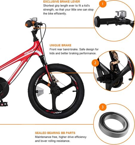 دراجة الفضاء RoyalBaby للأطفال مقاس 14-16-18 بوصة من سبائك الألومنيوم، للأولاد والبنات من عمر 3-9 سنوات، فرامل قرصية بمقبض مزدوج وخيارات عجلة التدريب in Kuwait