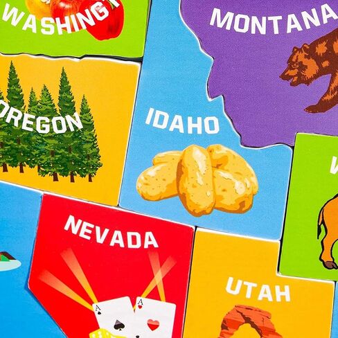 U.S. Puzzle Map of The United States with 44 Magnetic Pieces (19 x 13 Inches) in Saudi Arabia