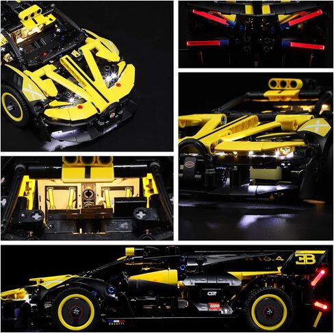 ييربريكس مصباح ليد لمكعبات البناء تيكنيك بوجاتي بوليد من ليجو 42151 (مجموعة ليغو غير متضمنة) in Kuwait