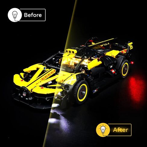 ييربريكس مصباح ليد لمكعبات البناء تيكنيك بوجاتي بوليد من ليجو 42151 (مجموعة ليغو غير متضمنة) in Kuwait