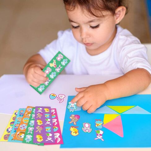 ArtCreativity Assorted Easter Stickers for Kids - 100 Sheets with Over 1000 Stickers - Assorted Vibrant Colors and Designs - Cute Surprise Toys, Egg Hunt Supplies, Party Favors for Boys and Girls in Saudi Arabia