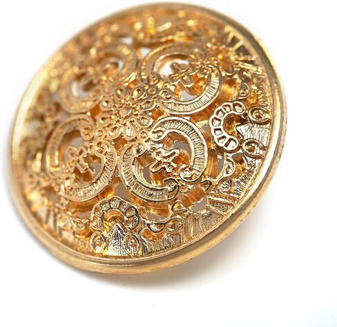 Craftisum Vintage Hollow Embossed Metal Shank Sewing Buttons 20 Pcs - 18mm, 23/32" in Saudi Arabia