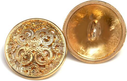 Craftisum Vintage Hollow Embossed Metal Shank Sewing Buttons 20 Pcs - 18mm, 23/32" in Saudi Arabia