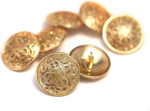 Craftisum Vintage Hollow Embossed Metal Shank Sewing Buttons 20 Pcs - 18mm, 23/32" in Saudi Arabia
