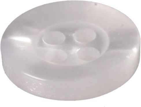 Mibo Buttons & Accessories Mibo 12pcs Polyester Shirt Button - 4 Hole - Streaky Pearl Effect - 18L(11mm) - Grey, Grey, 7/16" (11mm) / 18L (MIB_TEC_MAK4_18GRY_12pc) in Kuwait