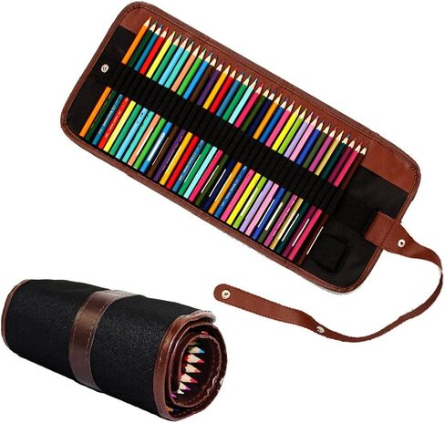 أقلام تلوين احترافية ملونة للأطفال والبالغين من برينجسين - أقلام تلوين مع حقيبة أقلام رصاص رصاص رصاص غير سامة لرسم الفنان، كتاب تلوين الحديقة السرية (غير متضمن) متنوع 36 in Kuwait