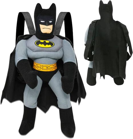 Batman Plush Doll Set for Kids - Bundle with 17" Batman Plush Backpack with Adjustable Straps Plus Batman Stickers, Patches, and More | Batman Gifts for Boys in Saudi Arabia