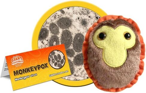 GIANTmicrobes Monkeypox (Mpox) Plush – Learn About Public Health and Biology with This Unique Gift for Scientists, Students, Friends, Educators, Doctors and Other Healthcare Workers in Saudi Arabia