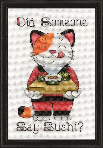 Design Works Crafts Say Sushi, 5 x 7'' Counted Cross Stitch Kit, Multi-colour in Saudi Arabia