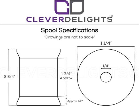 CleverDelights 2 3/4" x 1 1/4" بكرات خشبية - 5 عبوات - بكرات حرفية فارغة in Saudi Arabia