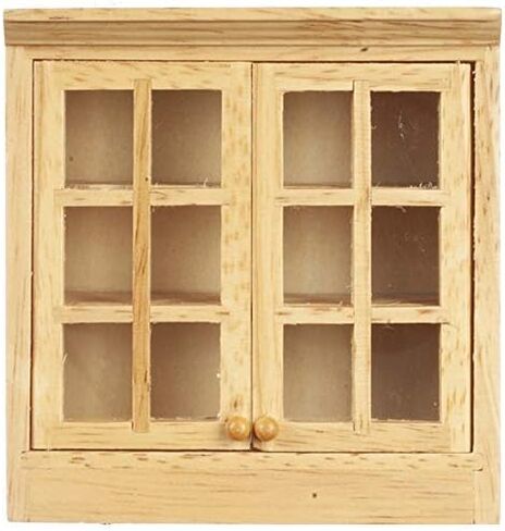 Melody Jane Dollhouse Light Oak Double Wall Cabinet Display Unit 1:12 Kitchen Furniture in Saudi Arabia