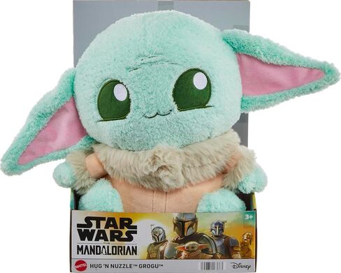 ​Star Wars Hug ‘n Nuzzle Grogu Plush Figure with Sound, 10-inch Soft Collectible Toy, Press Hand to Activate in Saudi Arabia