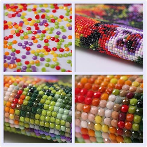 مجموعة لوحة الماس 5 دي ذاتية الصنع من مجموعة الارقام، حفر كامل كريستال حجر الراين الماس لوحات تطريز فنية للديكور متعدد الالوان in Kuwait