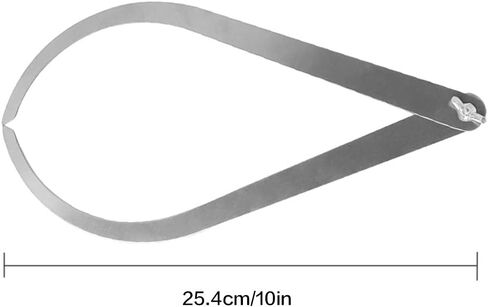 الطين الفرجار 10 بوصة الفولاذ المقاوم للصدأ الطين الفرجار عازمة الساق السيراميك أداة قياس أداة فنية لقياس منحوتات السيراميك الطين in Kuwait