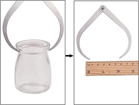 الطين الفرجار 10 بوصة الفولاذ المقاوم للصدأ الطين الفرجار عازمة الساق السيراميك أداة قياس أداة فنية لقياس منحوتات السيراميك الطين in Kuwait