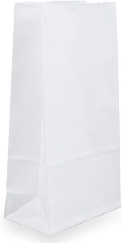 أكياس الوجبات الخفيفة/الغداء المعاد تدويرها بنسبة 100% من JAM PAPER - صغيرة (4 1/8 × 8 × 2 1/4) - أكياس بقالة كرافت بنية - 25/عبوة in Saudi Arabia