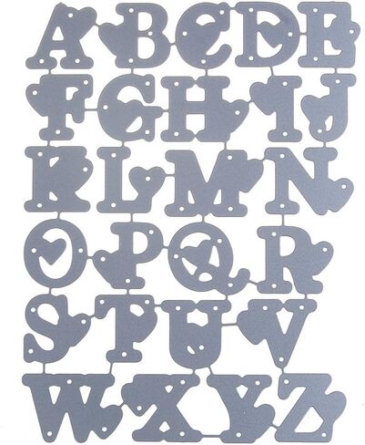 dream_light Metal Die Cuts, Embossing Cutting Dies Stencil Template Mould for DIY Scrapbooking Photo Album Paper Card Making Craft Wedding Party Decor (26 Uppercase Alphabet Letters Heart) in Kuwait
