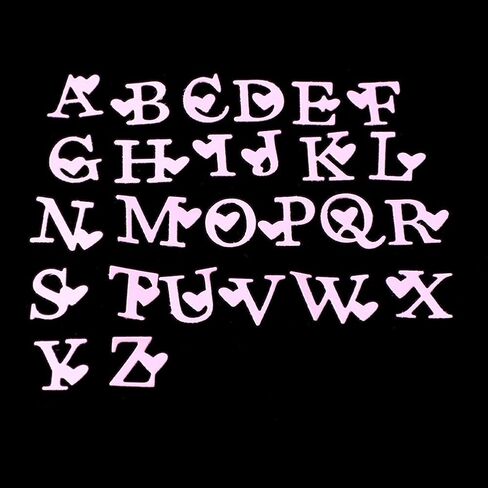 dream_light Metal Die Cuts, Embossing Cutting Dies Stencil Template Mould for DIY Scrapbooking Photo Album Paper Card Making Craft Wedding Party Decor (26 Uppercase Alphabet Letters Heart) in Kuwait