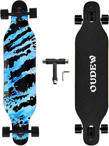 Longboard Skateboard, 41 Inch 8 Layer Canadian Maple Drop Through Longboards for Kids Boys Girls Youths Beginners. in Saudi Arabia