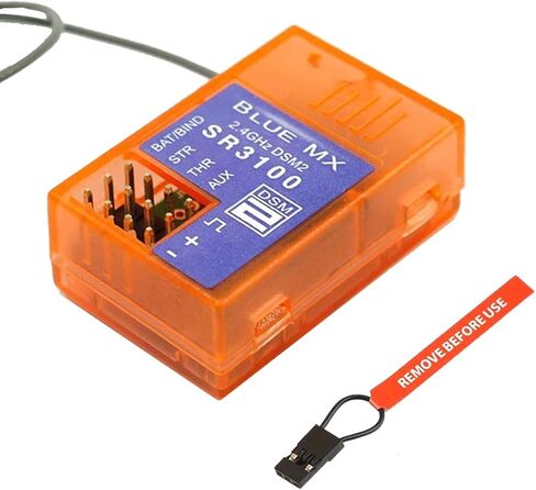 جهاز استقبال HOBBYMATE DSMR متوافق مع جهاز إرسال الراديو DX2L DX2E DX3E DX2S DX3S DX4S DX3R DX3C DX4C DX5 DX5C DX5 PRO، 2.4G DSM2 3 قنوات - حزمة من 2 in Kuwait