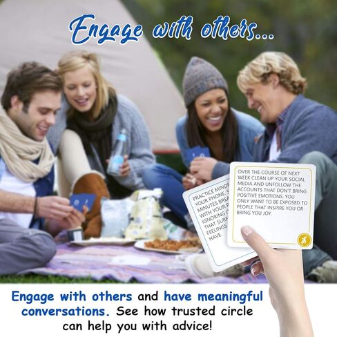 SELF THERAPY CARDS – Relaxing gift! Handy, easy to use anxiety relief cards! 115 Questions in a box, along with suggested actions and meditations. Self reflection cards, mindfulness tool in Kuwait