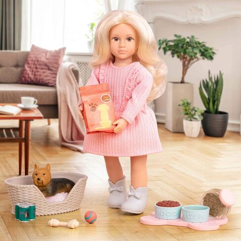 لوري دولز - مجموعة لعب الحيوانات الأليفة دافينا - مجموعة دمية صغيرة وكلب - دمية مقاس 6 بوصات مع جرو يوركي - ألعاب وإكسسوارات الحيوانات الأليفة - مجموعة لعب للأطفال - 3 سنوات فما فوق in Kuwait