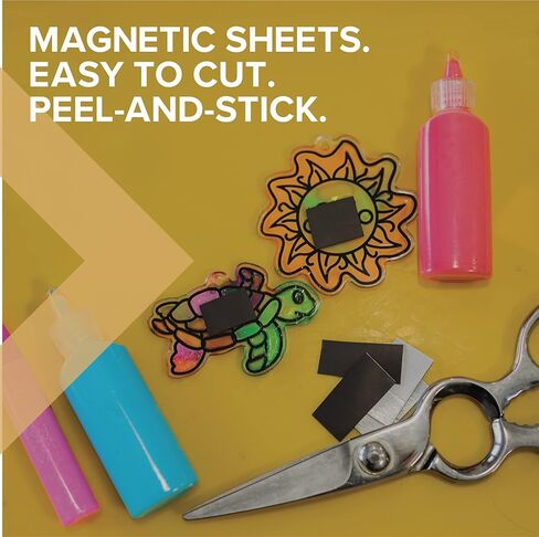 Verve Magnetic Sheets with Adhesive Backing, 8 x 10 inch Flexible Magnetic Paper for Crafts, Photos, and DIY Projects, 10 Pack in Kuwait