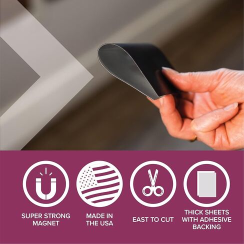 Verve Magnetic Sheets with Adhesive Backing, 8 x 10 inch Flexible Magnetic Paper for Crafts, Photos, and DIY Projects, 10 Pack in Kuwait