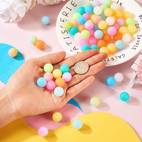 72pcs 12mm مضيئة سيليكون الكرة المستديرة الخرز للأقلام مطرز السائبة DIY الملونة يتوهج في الظلام كبير الخرز المطاطي السائبة المفاتيح DIY الحرفية صنع المجوهرات in Kuwait