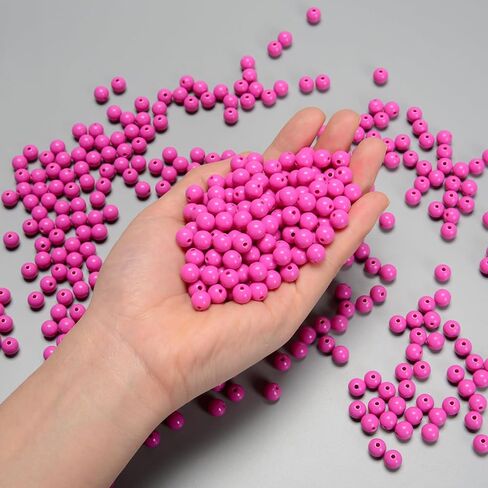 CHCCOYE 1200 قطعة 6 مم خرز أكريليك دائري، خرز كرات أكريليك مستديرة، خرز راتنج بلاستيكي للقلائد والأساور والحرف اليدوية لصناعة المجوهرات (ألوان مختلطة، 6 مم) in Kuwait