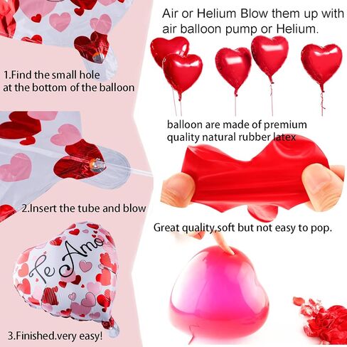 مجموعة بالونات عيد الحب، بالونات على شكل قلب حمراء، بالونات تيدي بير مع 1000 قطعة من بتلات الزهور الاصطناعية بتلات الحرير ، زينة حفلات الزفاف للعطلات الرومانسية ليلة عيد الحب in Kuwait