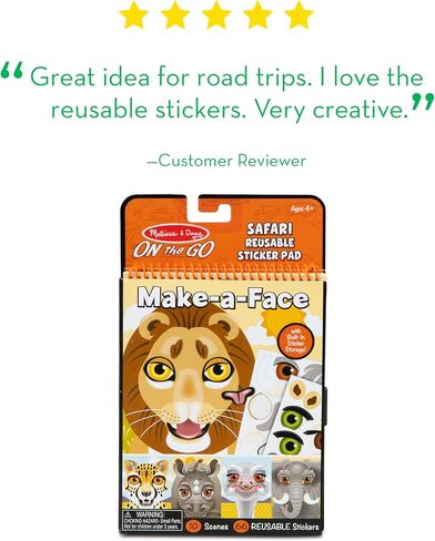 Melissa & Doug Make-a-Face Safari Reusable Sticker Pad in Saudi Arabia