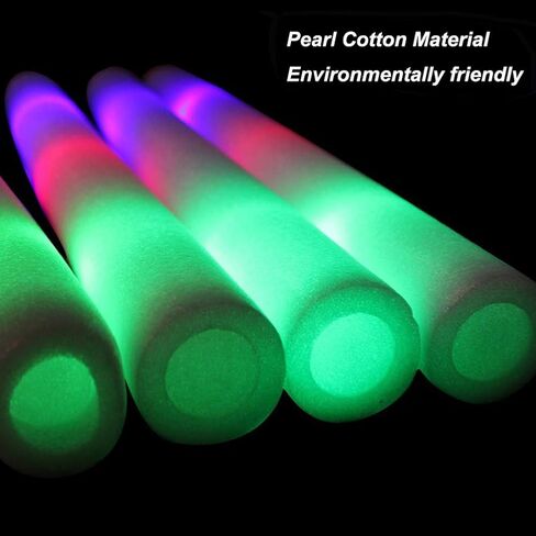 UODBUYO Glow Sticks Bulk-30 قطعة تتوهج في لوازم الحفلات المظلمة، عصي إسفنجية LED مع 3 أوضاع ملونة وامضة تضيء اللعب لحفلات أعياد الميلاد وحفلات الزفاف والهالوين in Kuwait