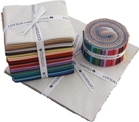 COTTONVILL MALLANGLUNA Collection Weave 20COUNT Cotton Print Quilting Fabric (Precuts, 10inch 33pc) in Kuwait