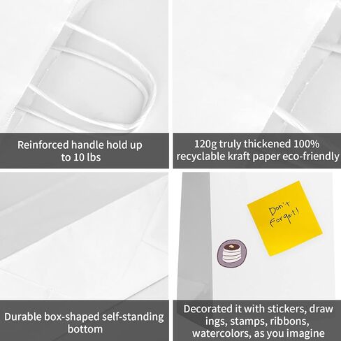 COGLARING 50 قطعة 6.3x3.2x8.3 حقائب للهدايا كرافت ورقة حقيبة ث/مقابض التسوق السائبة لصالح أكياس التجزئة حقائب الحفلات in Kuwait