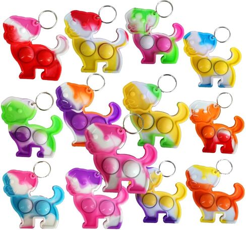 Bulk Mini pop Bubble Keychain Fidget Present,Cow Party Favors,Classroom Students Boys Girls Birthday Small Gifts in Kuwait