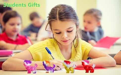 Bulk Mini pop Bubble Keychain Fidget Present,Cow Party Favors,Classroom Students Boys Girls Birthday Small Gifts in Kuwait