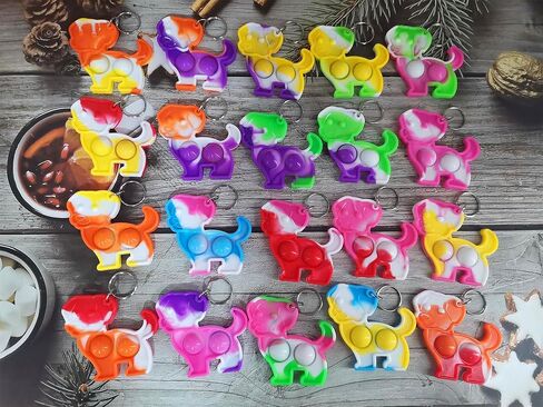 Bulk Mini pop Bubble Keychain Fidget Present,Cow Party Favors,Classroom Students Boys Girls Birthday Small Gifts in Kuwait