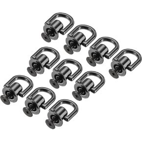 uxcell 12x10mm Ball Post Head Button Studs with D Ring for DIY Light Gold 10pcs