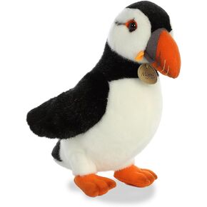 Aurora® Adorable Miyoni® Puffin Stuffed Animal - Lifelike Detail - Cherished Companionship - Black 10.5 Inches