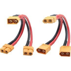 Short XT60 Parallel Battery Connector Cable 3.9", Y Splitter Adapter Plug in Kuwait