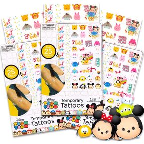 Disney Temporary Tattoos for Kids (3 Pack) ~ Over 75 Disney Temporary Tattoos Featuring Mickey, Minnie, Pooh, Chip & Dale, More | Disney Party Favors for Kids in Kuwait
