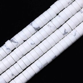 Natural Stone Heishi Beads for Necklace Making, 4mm x 2mm Small Flat Round Stone Loose Heishi Disc Gemstone Beads for Jewelry Making Craft Bracelet Earrings Necklace - Lapis Lazuli