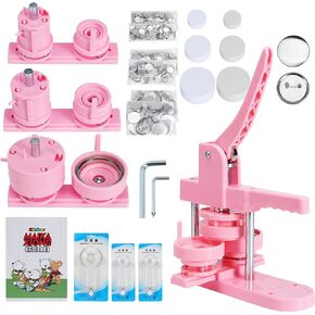 ترقية آلة صنع الأزرار بأحجام متعددة، آلة صنع الدبابيس 1+1.25+2.25 بوصة آلة الضغط، ظهر الدبوس، الأفلام البلاستيكية وقواطع الدوائر in Kuwait