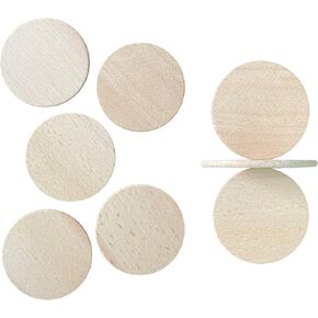 1 Inch Round Wood Coins 200 Pcs, Natural Wood Slices Wood Cutout Circles Chips, Wood Round Tokens, D&D Tokens, Reward Coins, for Crafts Projects, Ornaments in Kuwait