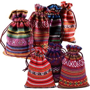 jianxun 25 Pack Mini Drawstring Gift Bag 3.9x5.5inch , Cotton Linen Jute Cloth Sack Muslin Bags Taco Llama Cactus,Mexican Themed Fiesta Party Decorations Wedding Party multi in Saudi Arabia