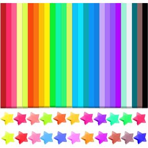 RYKOMO 4050 Sheets Star Origami Paper 27 Assortment Colors Decoration Star Paper Strips Double Sided Lucky Colorful Star Folding Paper for DIY Art Crafts Paper, School Teaching Supplies in Kuwait